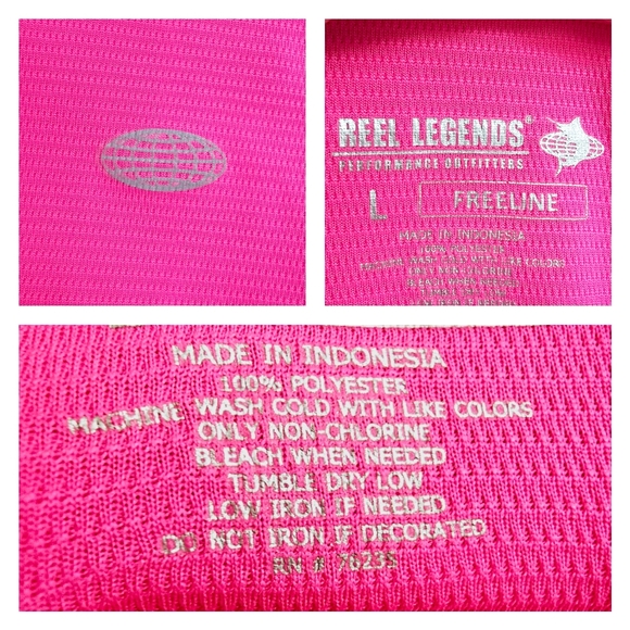 Performance Tee by Reel Legends, Wicking Stretchy Fabric, Size Large - Picture 9 of 9